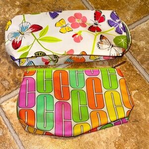 Clinique Skincare Makeup Cosmetic Case Zipper Bag Pouch BUNDLE OF 2